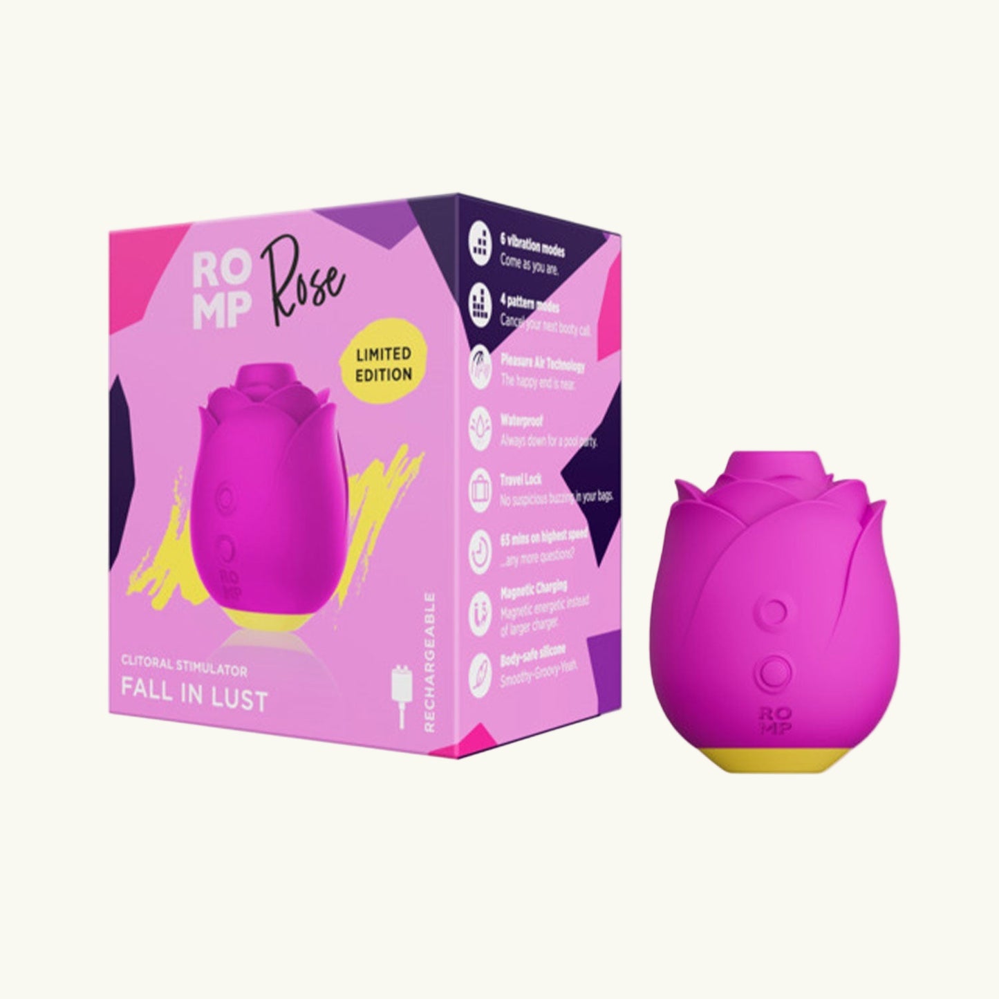 Romp - Rose Rechargeable Clitoral Stimulator Fall in Lust (Violet)